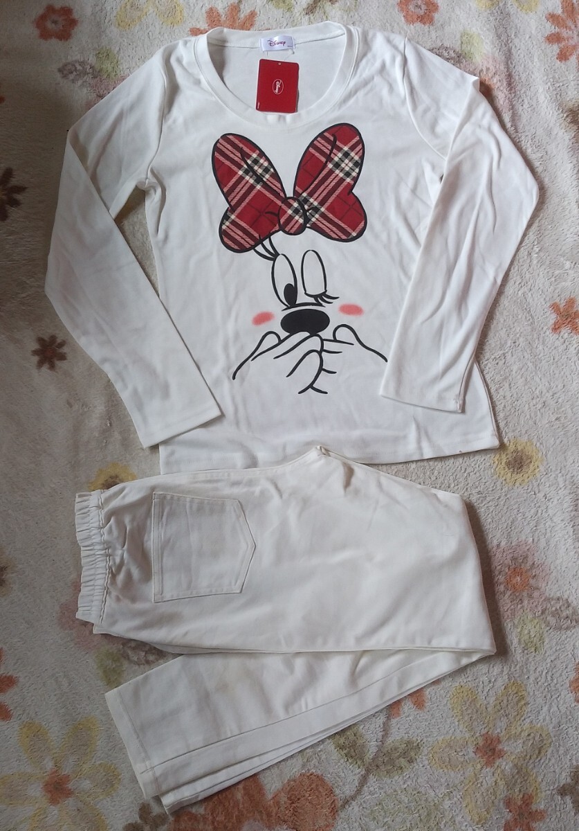 ミニーマウスプリント長袖TシャツとGUパンツセット拍卖