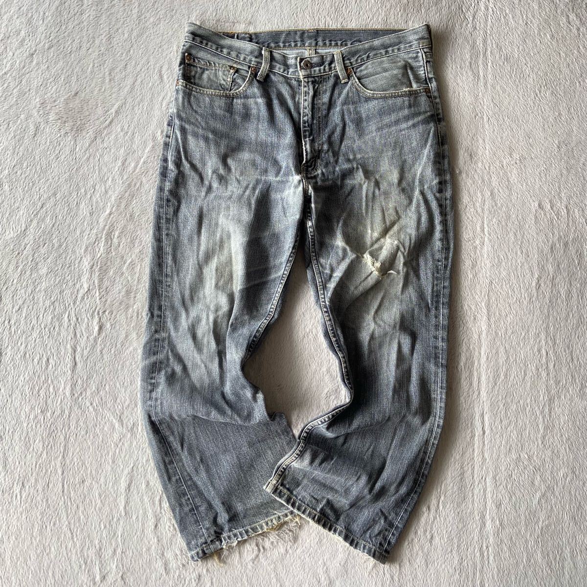 BIGサイズ!【507/リーバイス】日本製フリーク待望!高級デニムパンツ!ワイドストレート 牛革パッチ【36×34】衝撃プライス!B34拍卖