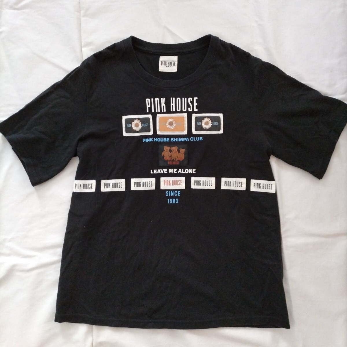 ★美品★ピンクハウス 半袖Tシャツ  Mサイズ ワッペンいっぱい 綿100%拍卖