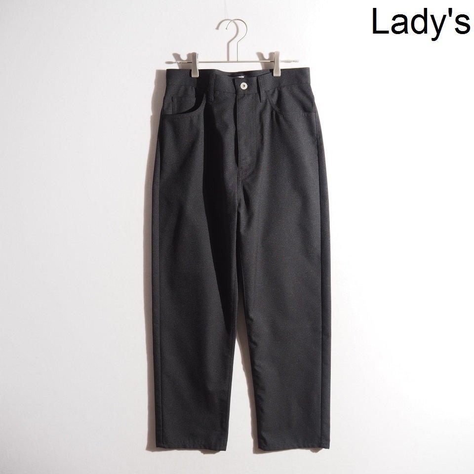 C2611P ▼JUNYA WATANABE ジュンヤワタナベ▼ 21AW ポリエステルギャバ テーパード セミワイドパンツ ブラック S シーズンレス rb mks拍卖