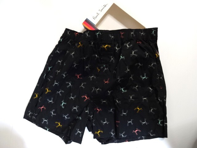 新品未使用 ポールスミス Paul Smith dog 犬 トランクス M PAUL SMITH UNDERWEAR ブラック TRUNKS 拍卖