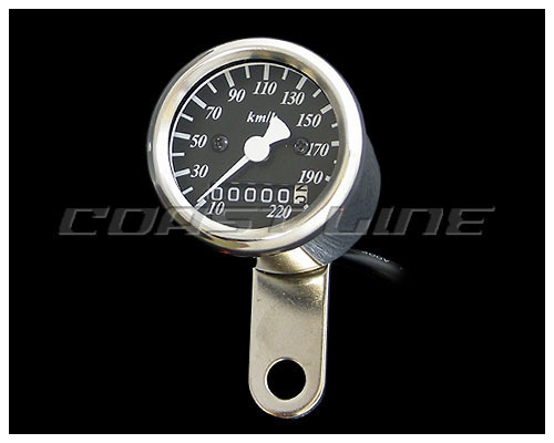 N001290 48MMアナログスピードメーター 黒盤1:1 -95Y拍卖