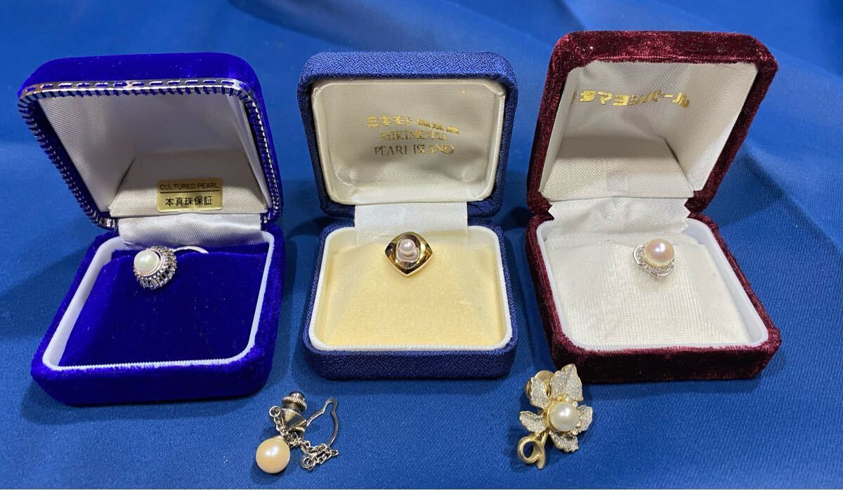 BB ラペルピン タイピン パール アクセサリー 5点 拍卖
