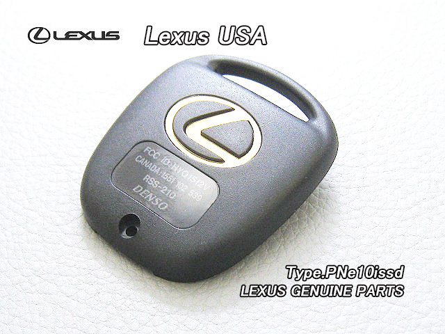 レクサス/LEXUS/米国US純正キーカバー表側-黒ベース×金Lマーク(pne10issd)/USDM北米仕様横幅37mm×縦長37mmトランスミッターカバー海外USA拍卖