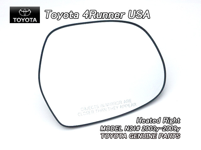 サーフN21#/TOYOTA/トヨタ4RUNNER純正USドアミラーガラス右側(ヒーター付き)/USDM北米仕様N210N215ハイラックス4ランナー英文字入り鏡面拍卖