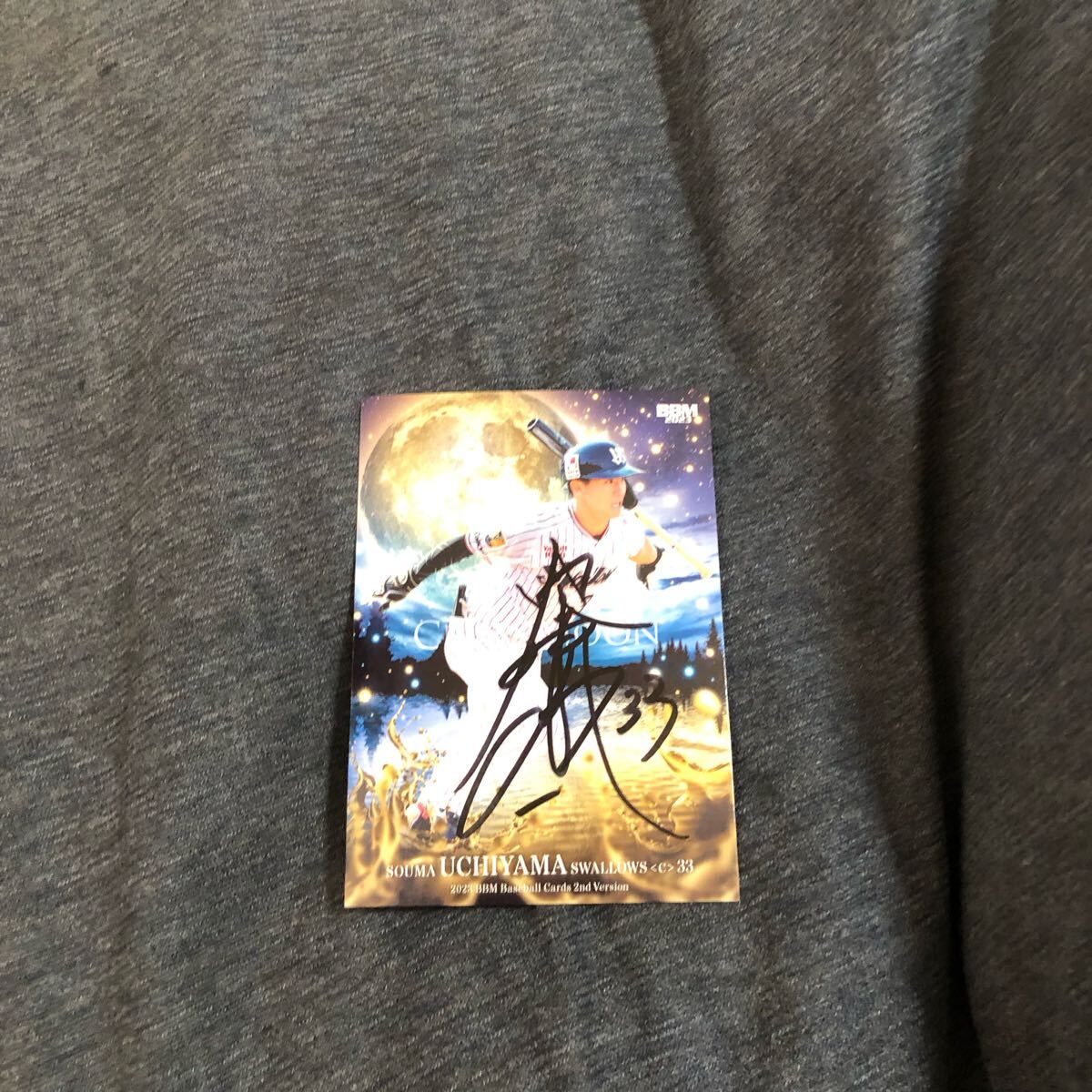 ヤクルトスワローズ 内山 選手 直筆サインカード拍卖