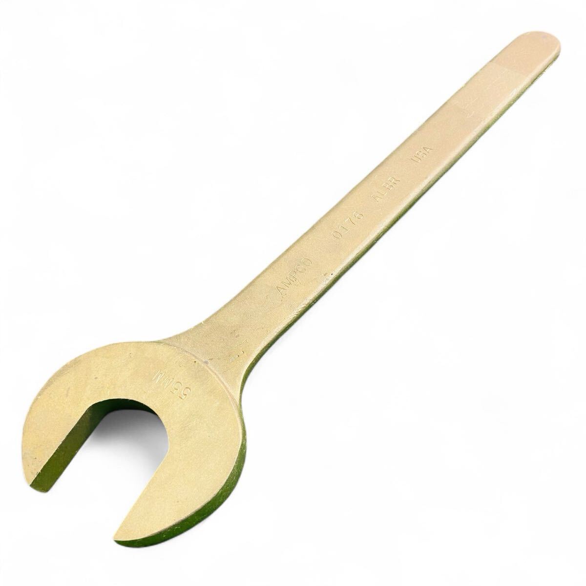 ★☆長期保管 AMPCO 防爆 片口スパナ ノンスパーキング 55mm 全長 455mm 0176 工具 道具 C 在2☆★拍卖