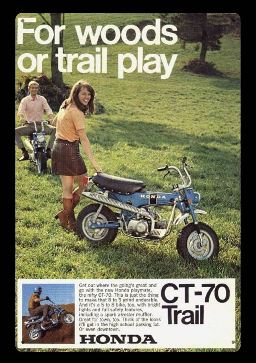 迫力!! 大型60cm!! / USA看板シリーズ / お洒落 ホンダ アメリカレトロ広告 / 新品看板 / 送料無料!!拍卖