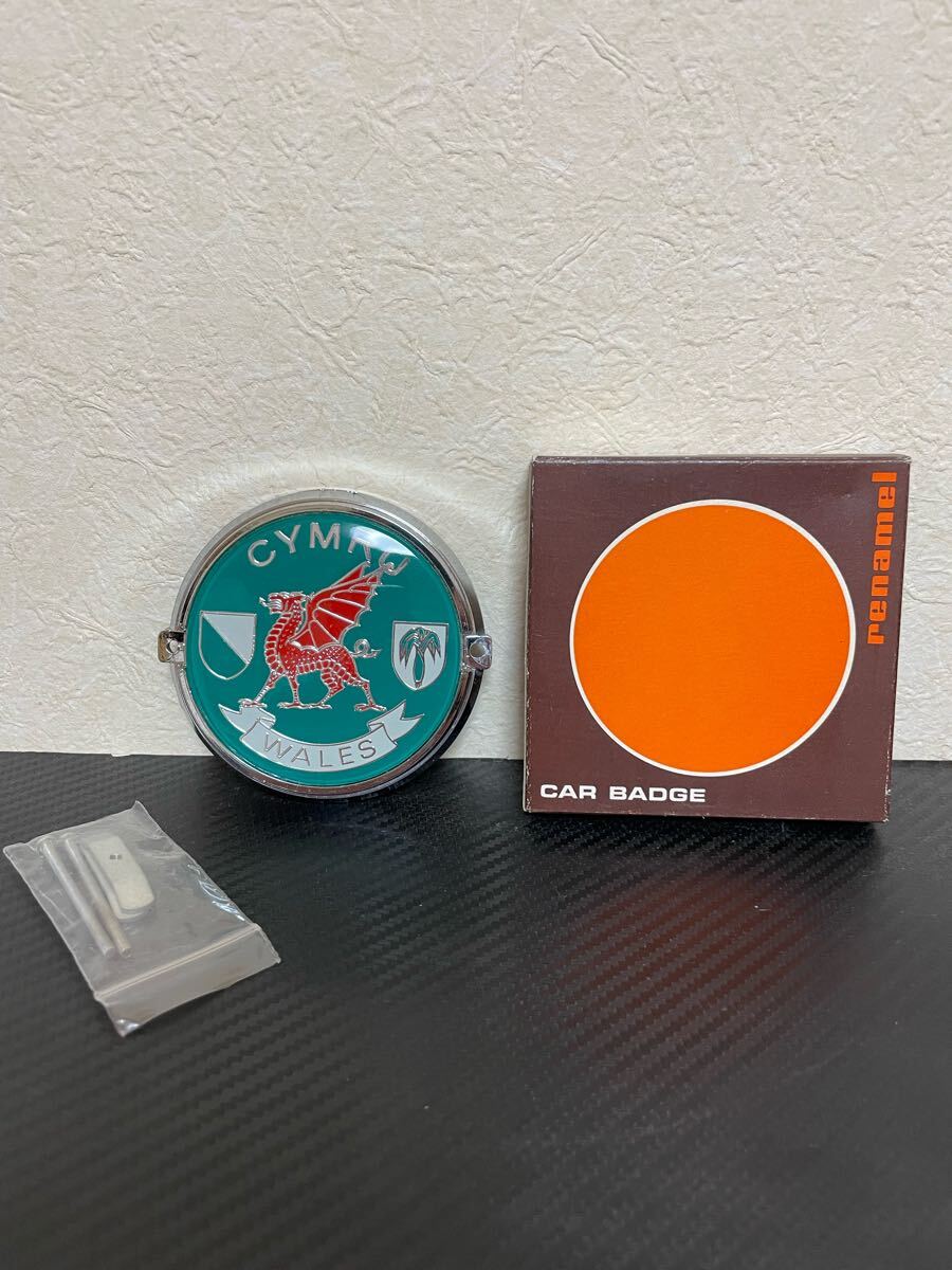 当時物 希少 renamel ウェールズ CYMRU カーバッジ グリルバッジ イギリス レナメル 検 MINI ジャガー カーナーヴォン クラッシックカー拍卖