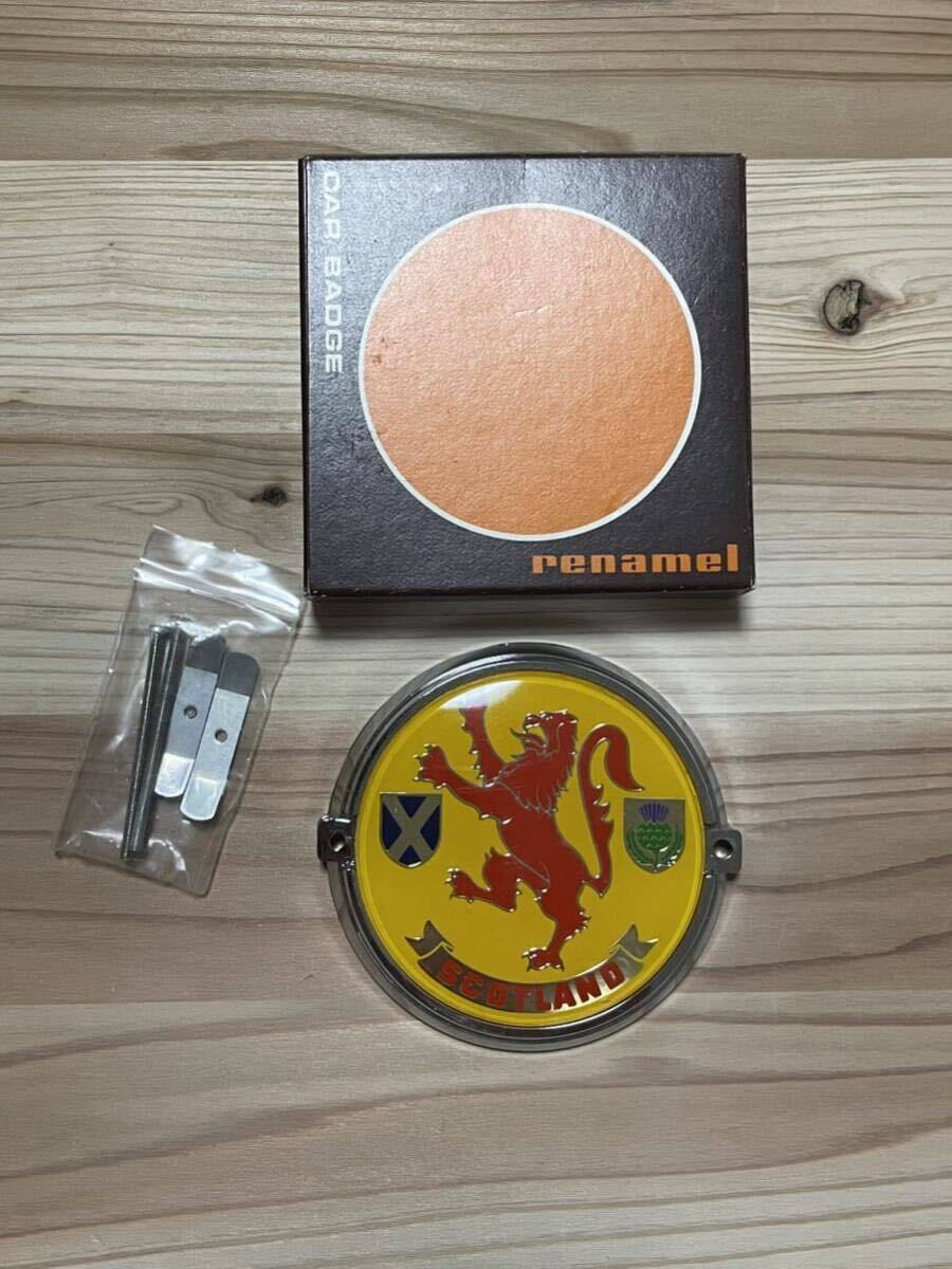 当時物 希少 renamel スコットランド SCOTLAND カーバッジ グリルバッジ イギリス レナメル 検 英国 ミニ VAN ロータス MINI ジャガー 丸拍卖