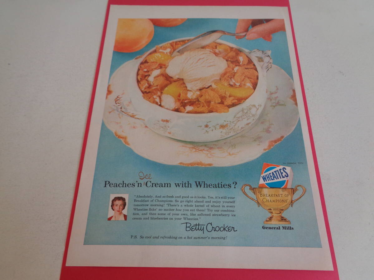 即決 広告 アドバタイジング ピーチ クリーム レトロ パッケージ 1950s 缶 ミッドセンチェリー ヴィンテージ アメリカ拍卖