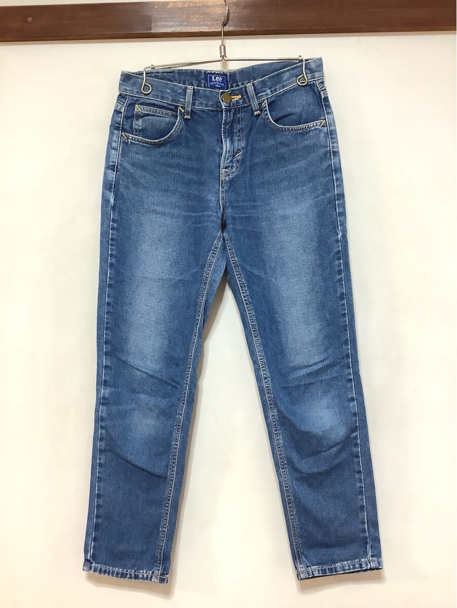 Y-1442 Lee RIDERS samansa Mos2 Blue リー サマンサモスモスブルー コラボ テーパード デニムパンツ M ユーズド加工 ジーンズ LL0133拍卖