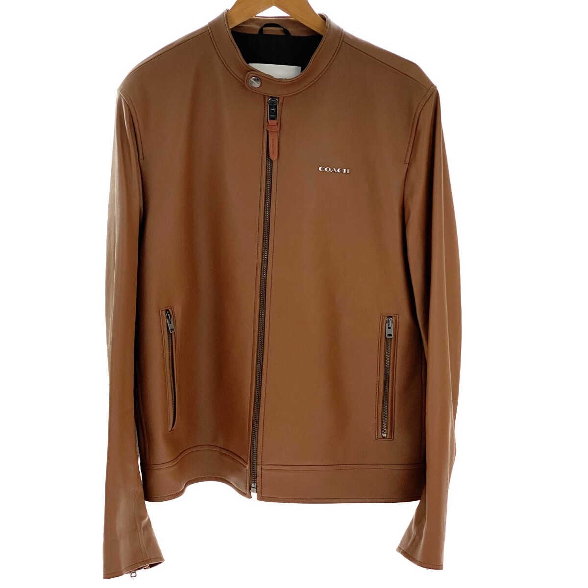 ## COACH コーチ レザー レーサー ジャケット C7811 ラスティック ブラウン Lサイズ やや傷や汚れあり拍卖