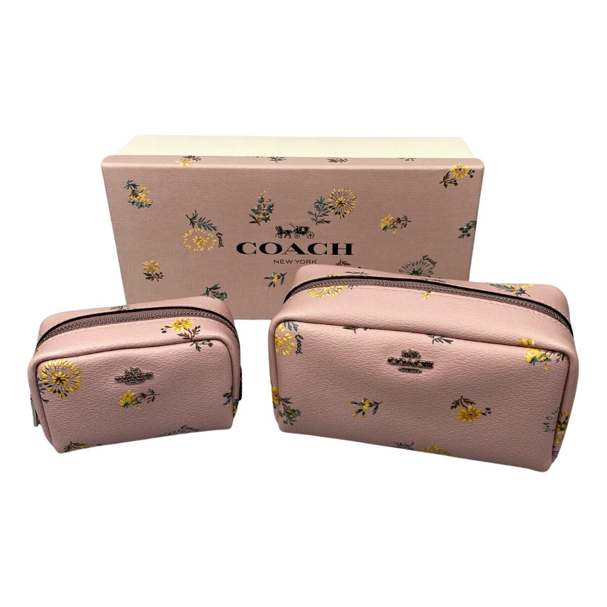 ## COACH コーチ コスメポーチ ミニポーチ セット 2516 ピンク やや傷や汚れあり拍卖