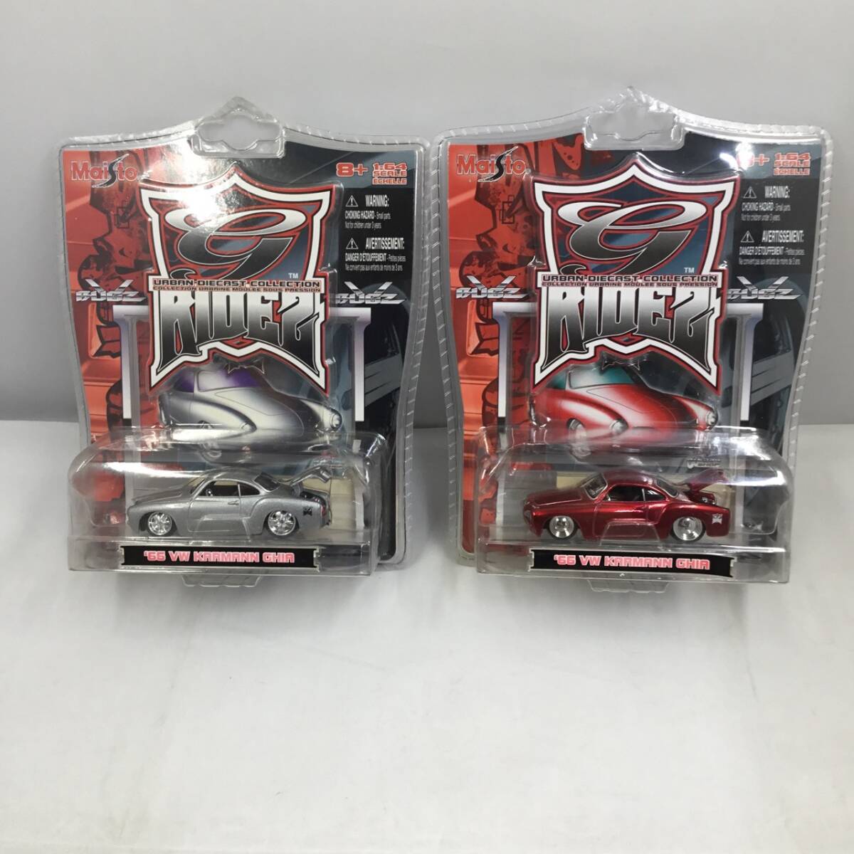 ♪♪MAISTO マイスト 1/64 Urban Diecast collection Ridez アーバン ダイキャストコレクション '66 VW KARMANN GHIA カルマンギア 2種♪♪拍卖
