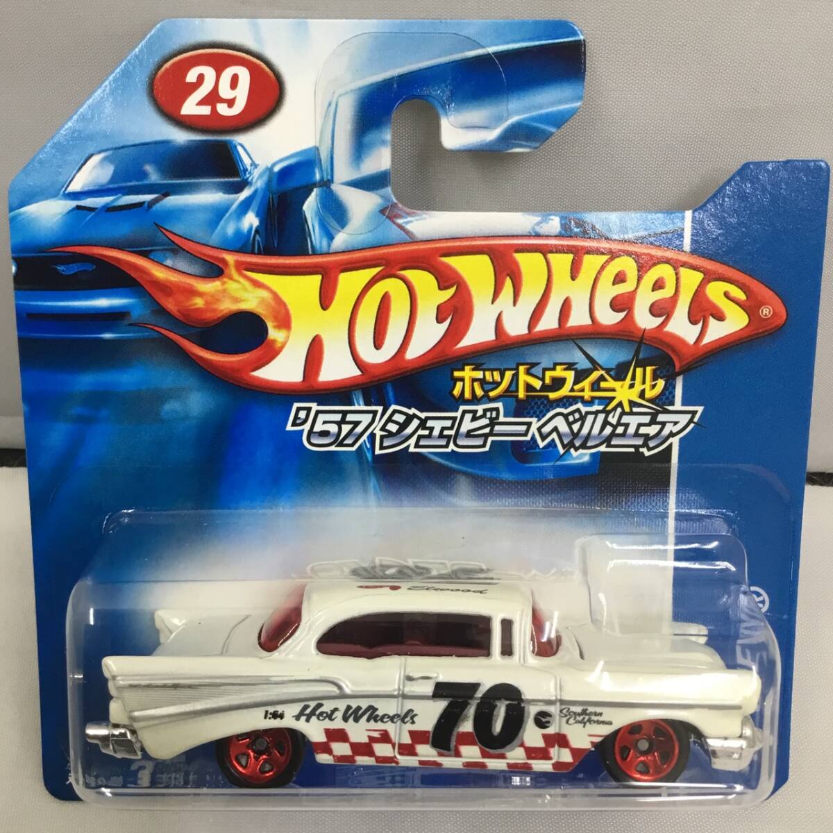MATEL マテル 1/64 HotWHeels ホットウィール '57 CHEVY Bel Air シェビー ベルエア ショートカード 白 N1704拍卖