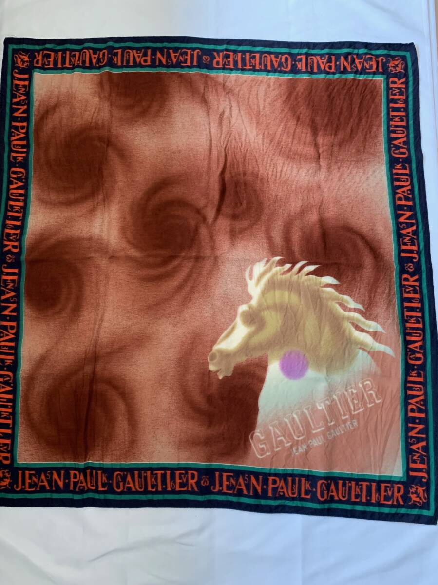 Jean Paul GAULTIER ジャンポールゴルチエ ゴルチェ ホース 馬 ブランケット スカーフ ストール マフラー アーカイブ拍卖
