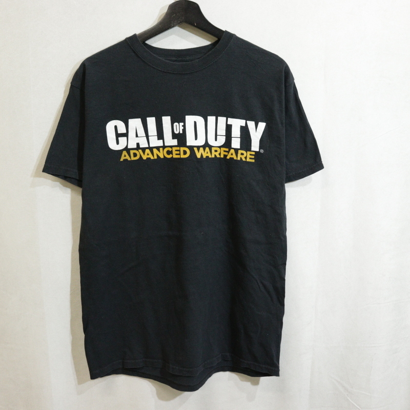 U674 2000年代製 CALLOFDUTY プリントTシャツ■00s 表記Mサイズ 黒 ブラック アメカジ ストリート ゲームT アンティーク 古着卸 激安 90s拍卖