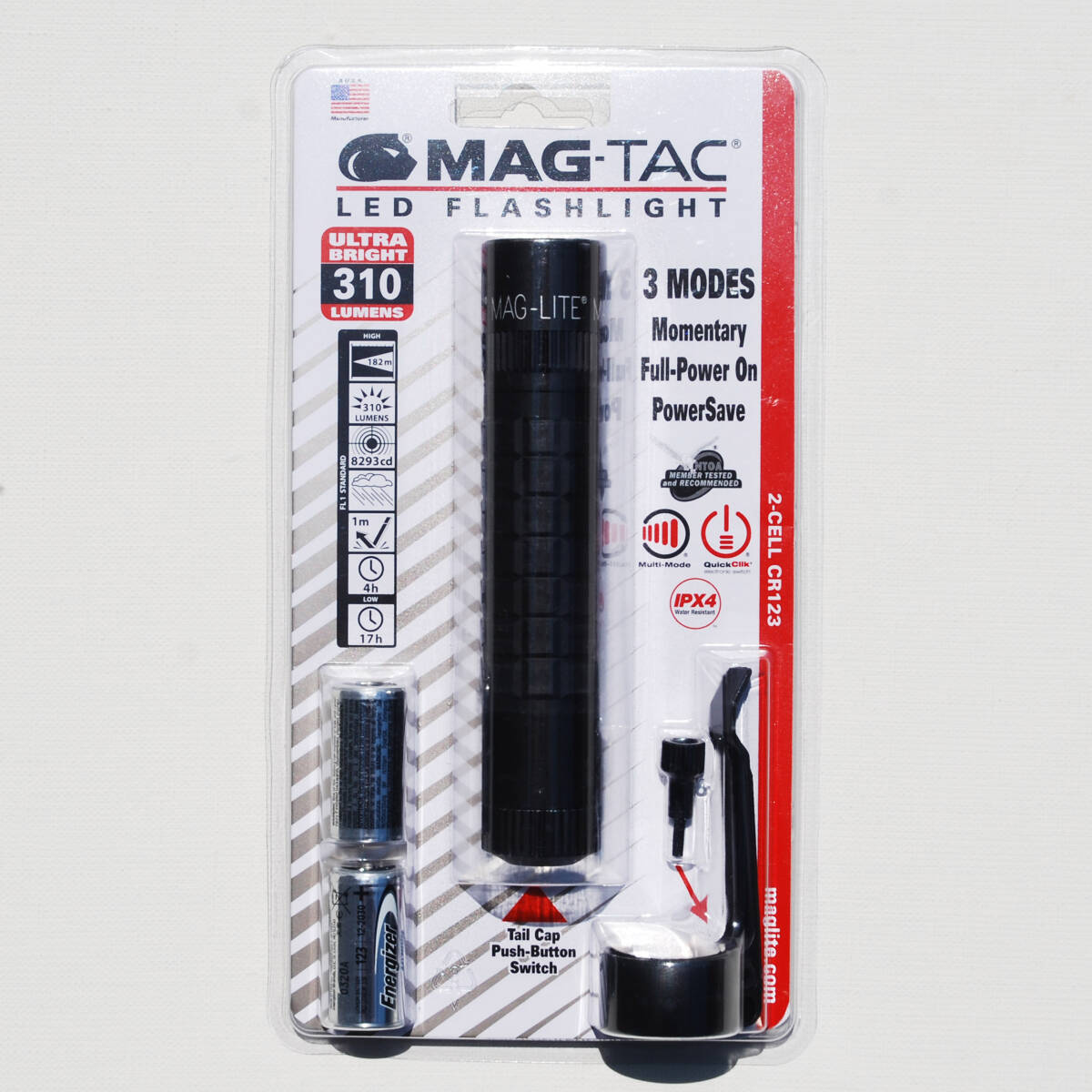 MAG-LITE マグライト MAG-TAC LED FLASHLIGHT マグタックLED プレーンベゼル 小型懐中電灯 310ルーメン拍卖