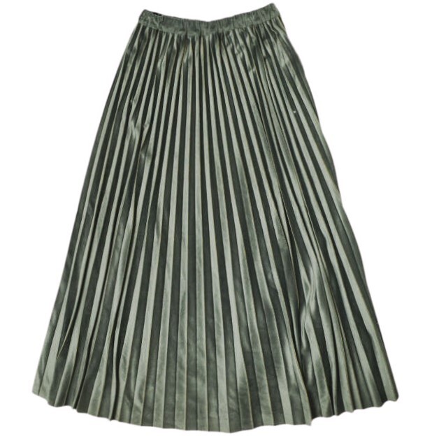 ODORANTES オドラント ベロアプリーツロングスカート OD82SKT039ME S グレー ナノユニバース ボトムス g20458拍卖