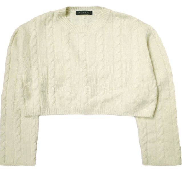 URBAN RESEARCH アーバンリサーチ 23AW クロップドケーブルニット UR37-22T028 Free IVORY セーター クルーネック トップス g21829拍卖