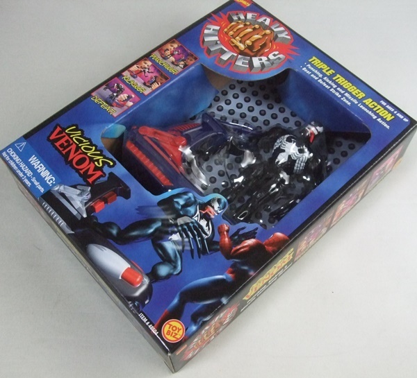 VINTAGE 90s スパイダーマン HEAVY HITTERS ヴェノム VENOM フィギュア・人形 未使用品 ビンテージ MARVEL マーベル TOY-BIZ拍卖
