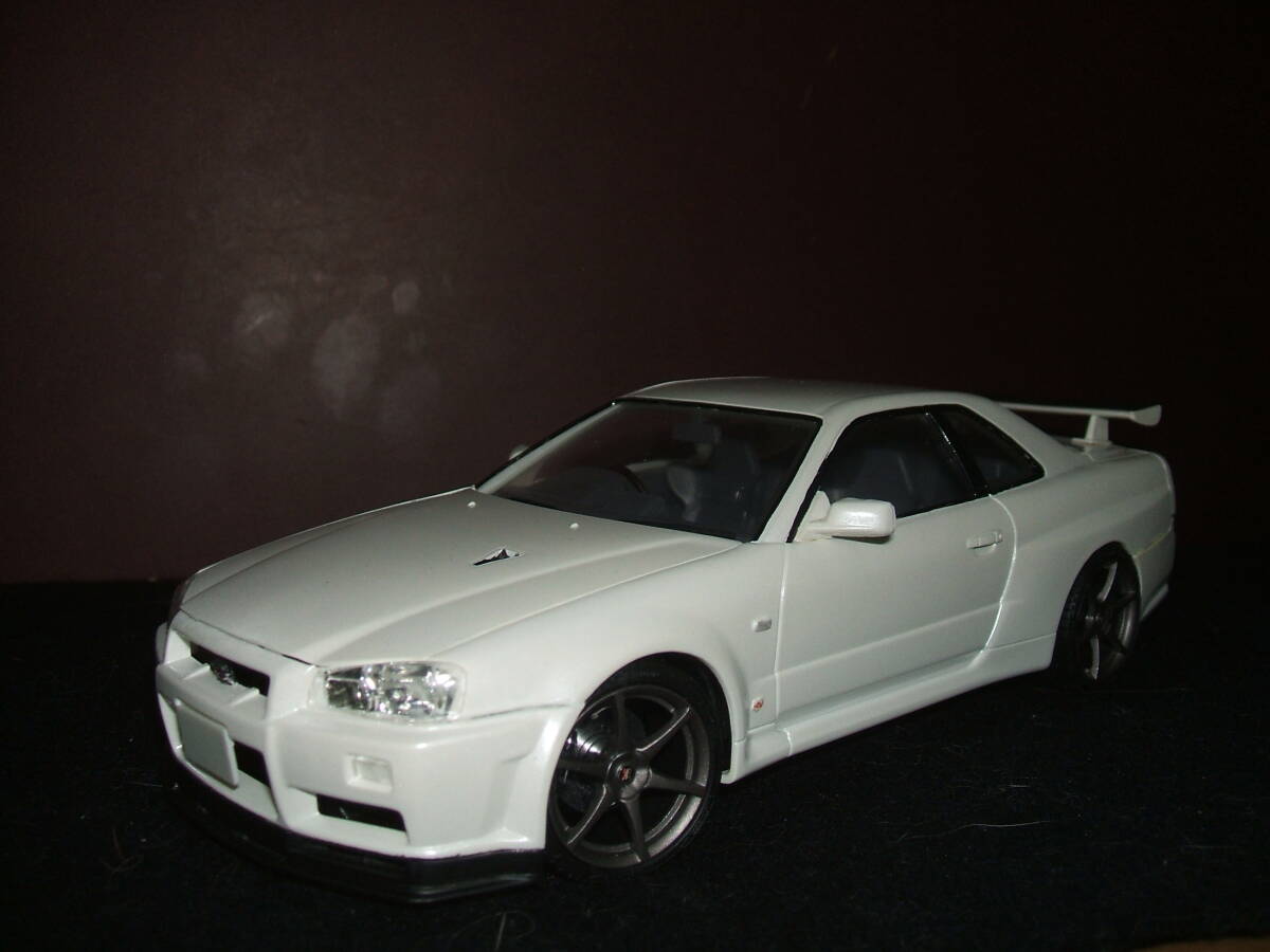 AOSHIMAアオシマ文化教材社1/24日産スカイライン2ドア2600GT-R(BNR34)完成品NISSAN SKYLINE2DOOR GT-R ニッサン スカG拍卖