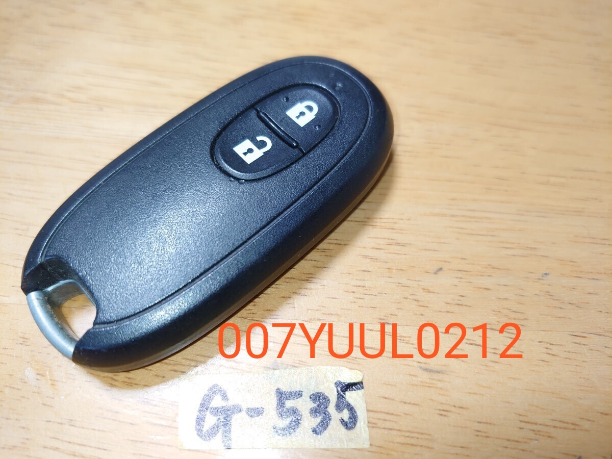 G-535 スズキ OEM マツダ 純正 スマートキー 2ボタン 007YUUL0212 G8D-545S-KEY フレア MJ23S キャロル ワゴンR MH23S モコ MG33S キーレス拍卖
