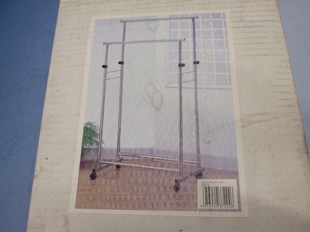 不二貿易 パイプダブルハンガー CR-2 未使用 クロムダブルハンガー拍卖