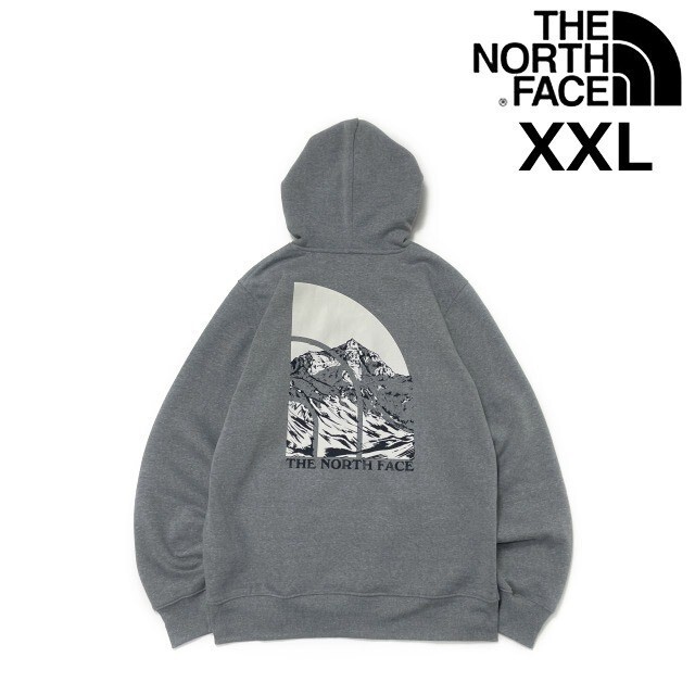 売切り【正規新品】THE NORTH FACE◆NOVELTY GRAPHIC HOODIE プルオーバー パーカー US限定 バックプリント 男女兼用(XXL)グレー 181130-33拍卖