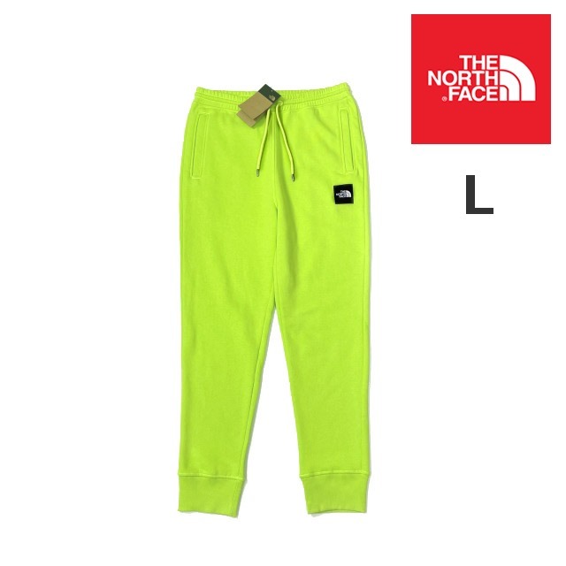 売切り【正規新品】THE NORTH FACE◆BOX NSE JOGGER ジョガーパンツ ロング US限定 ボックスロゴ 裏起毛 アウトドア(L)黄緑 190110-10拍卖