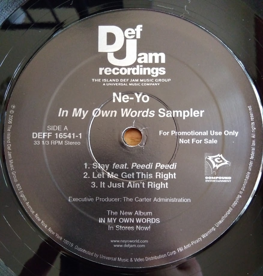 NE-YO - In My Own Words Sampler拍卖