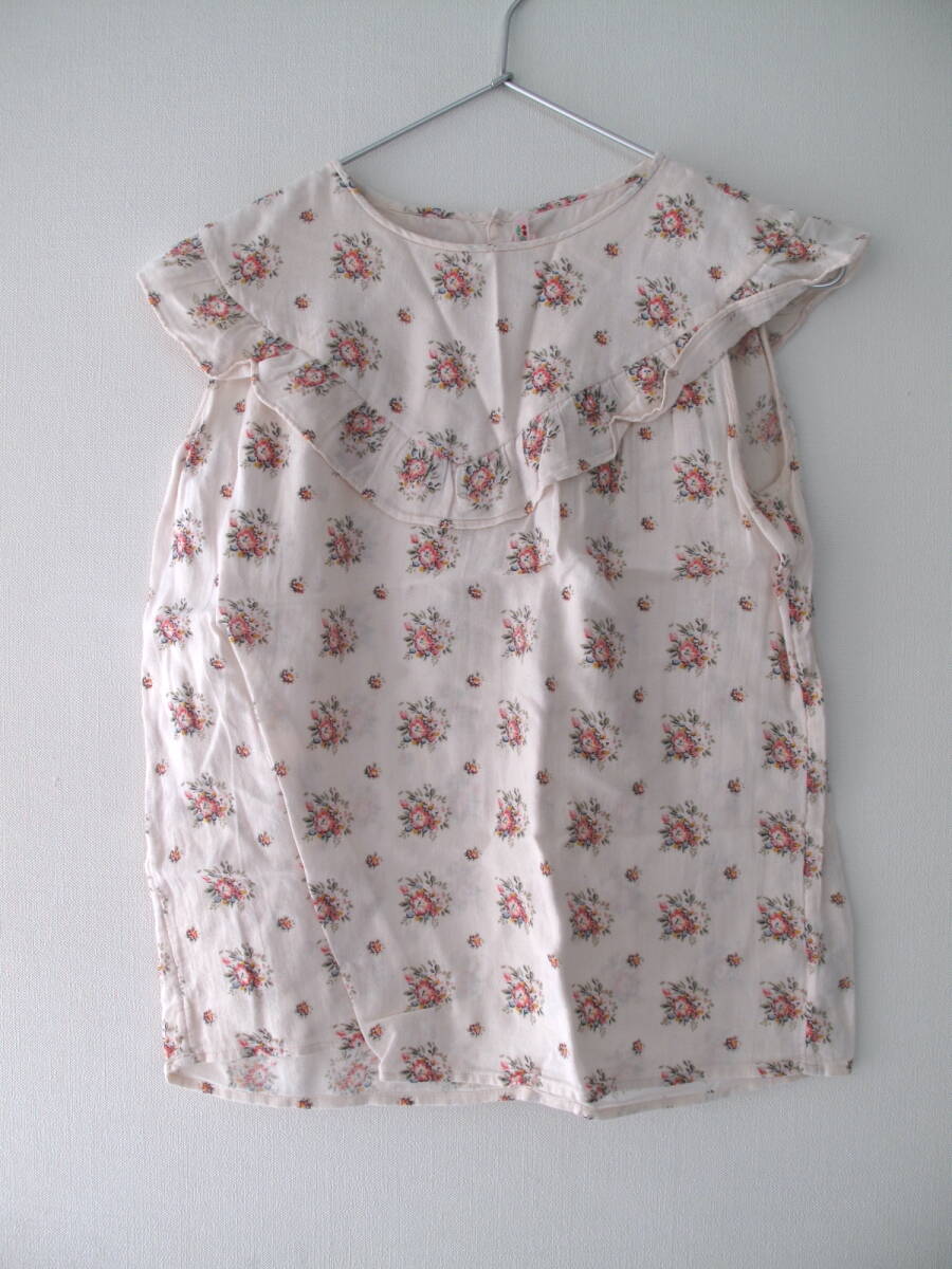 **Bonpoint ボンポワン 薄手コットン 半袖ブラウス トップス 女の子 12(152)拍卖