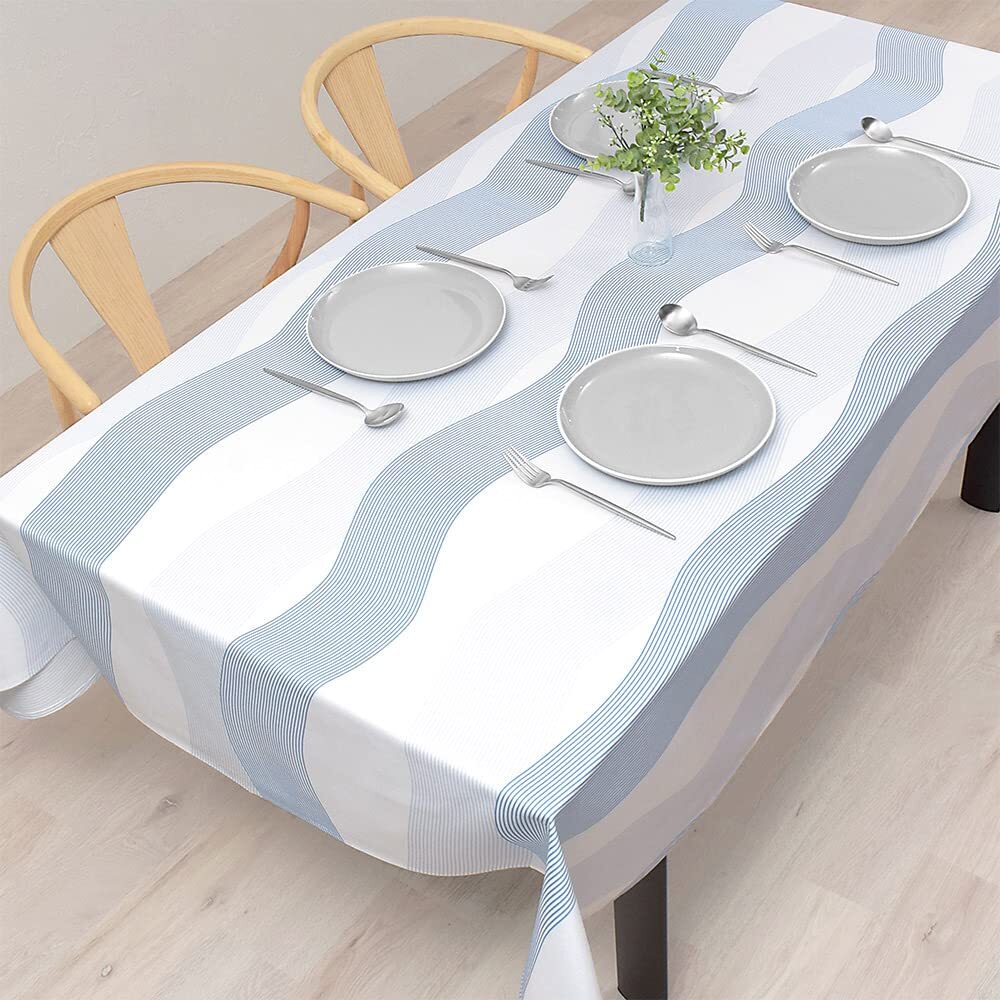 スタイルデコール(STYLE Decor) テーブルクロス 綿100% おしゃれ 長方形 北欧 120×150cm スタンダード マリン ブルー拍卖
