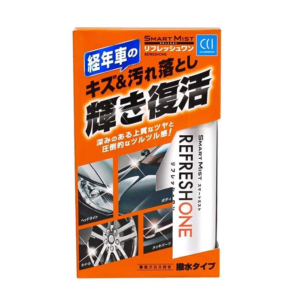 CCI 車用 ボディークリーナー&コーティング剤 スマートミスト リフレッシュワン 300ml W-200 撥水タイプ 専用クロス付拍卖