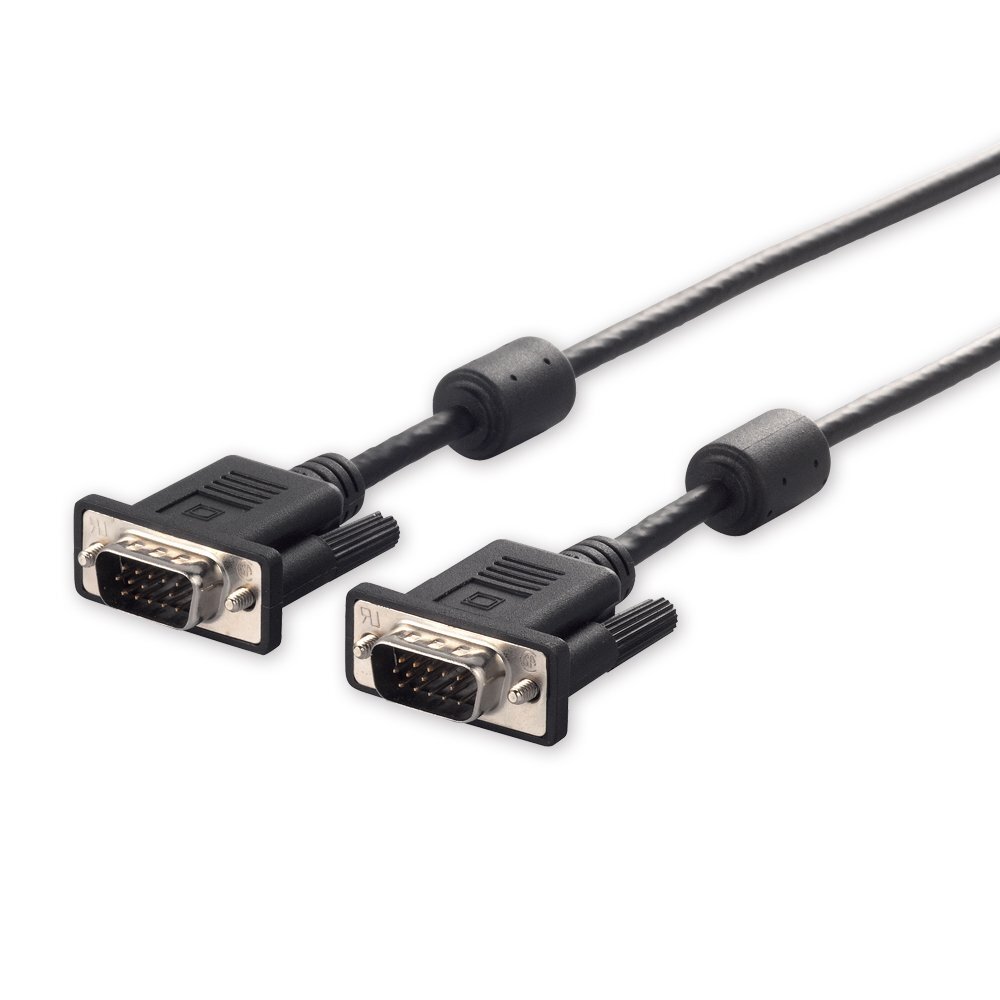 iBUFFALO ディスプレイケーブル 極細 VGA D-Sub15:D-Sub15 コア付 黒 3.0m BSDCV30BK拍卖