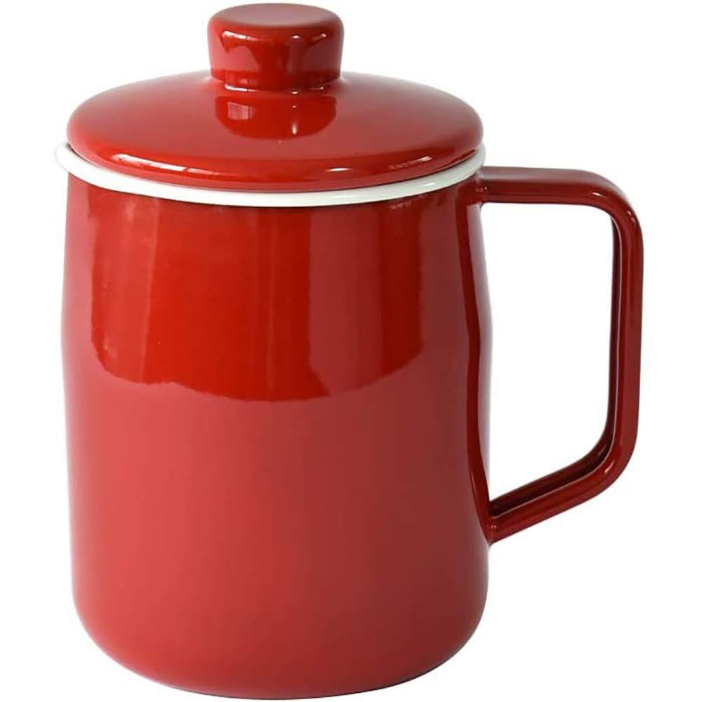 富士ホーロー オイルポット ホーロー ステンレス フィルター ミニ 1.0L レッド Filto OP-1.0L R拍卖