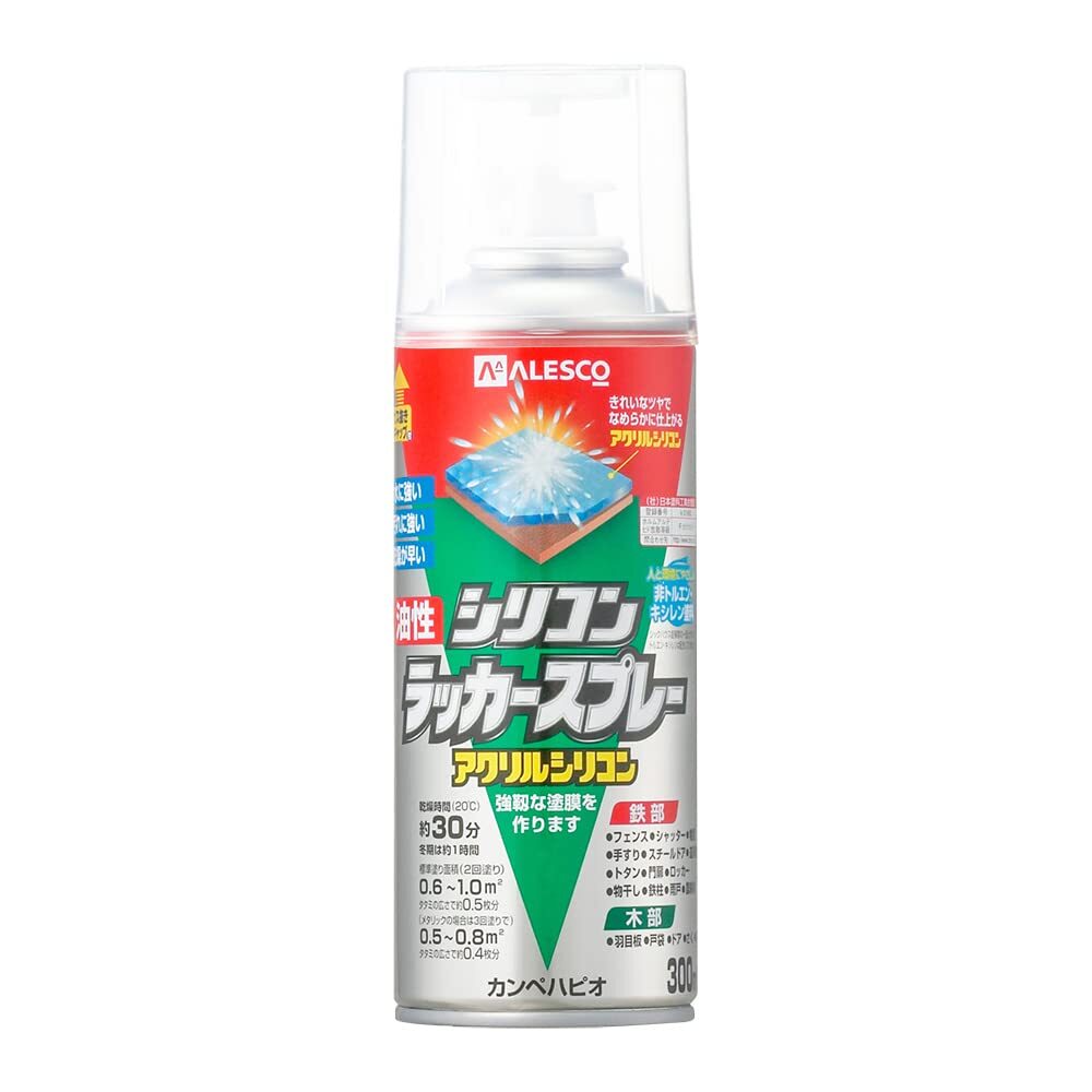 カンペハピオ 塗料 油性 つやあり・つやけし(ラッカー系) つやけしとうめい 300ML 日本製 油性シリコンラッカー 00587643732拍卖