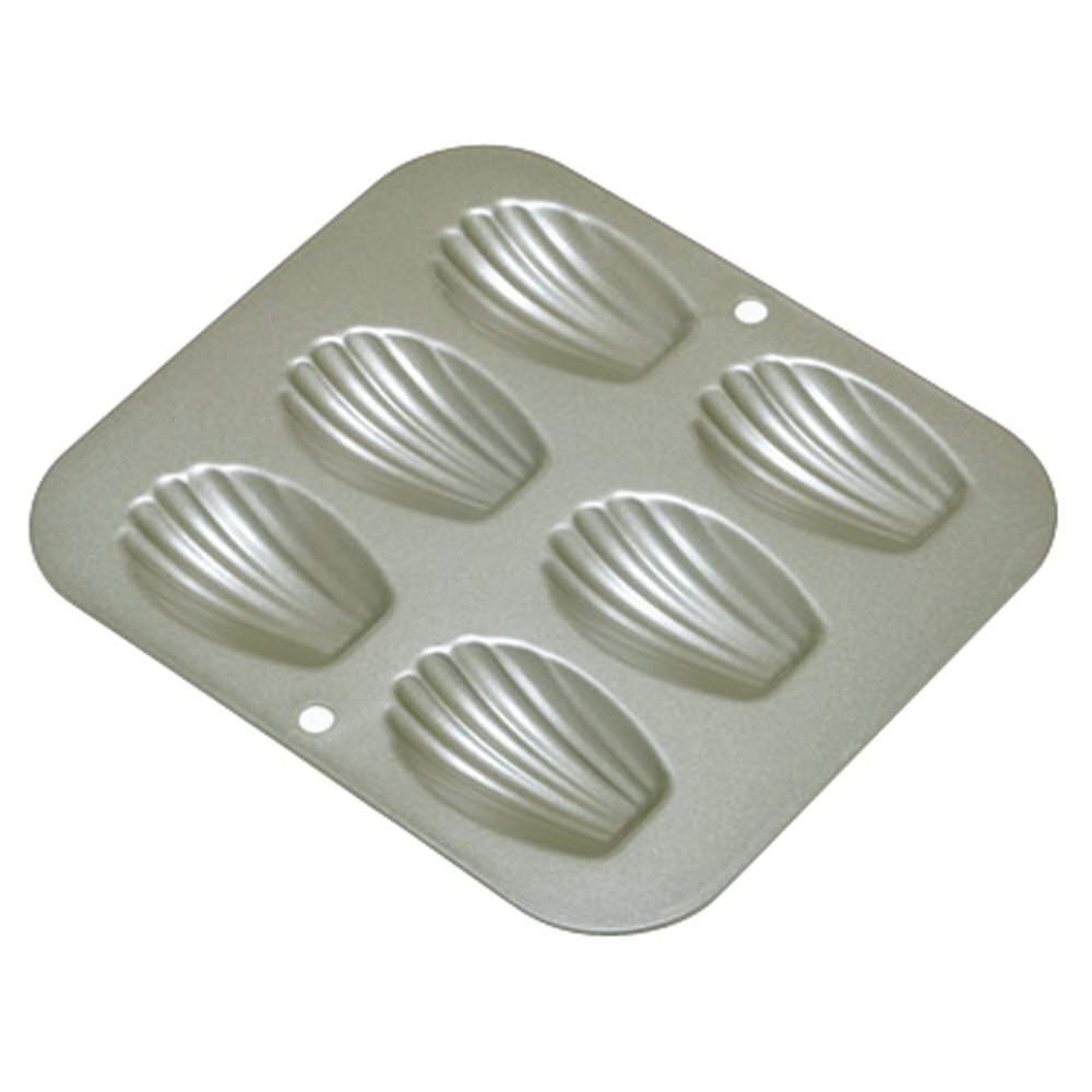 富士ホーロー お菓子 型 マドレーヌ シェル型 スリム 6P フッ素加工 ベイクウエア 57295拍卖