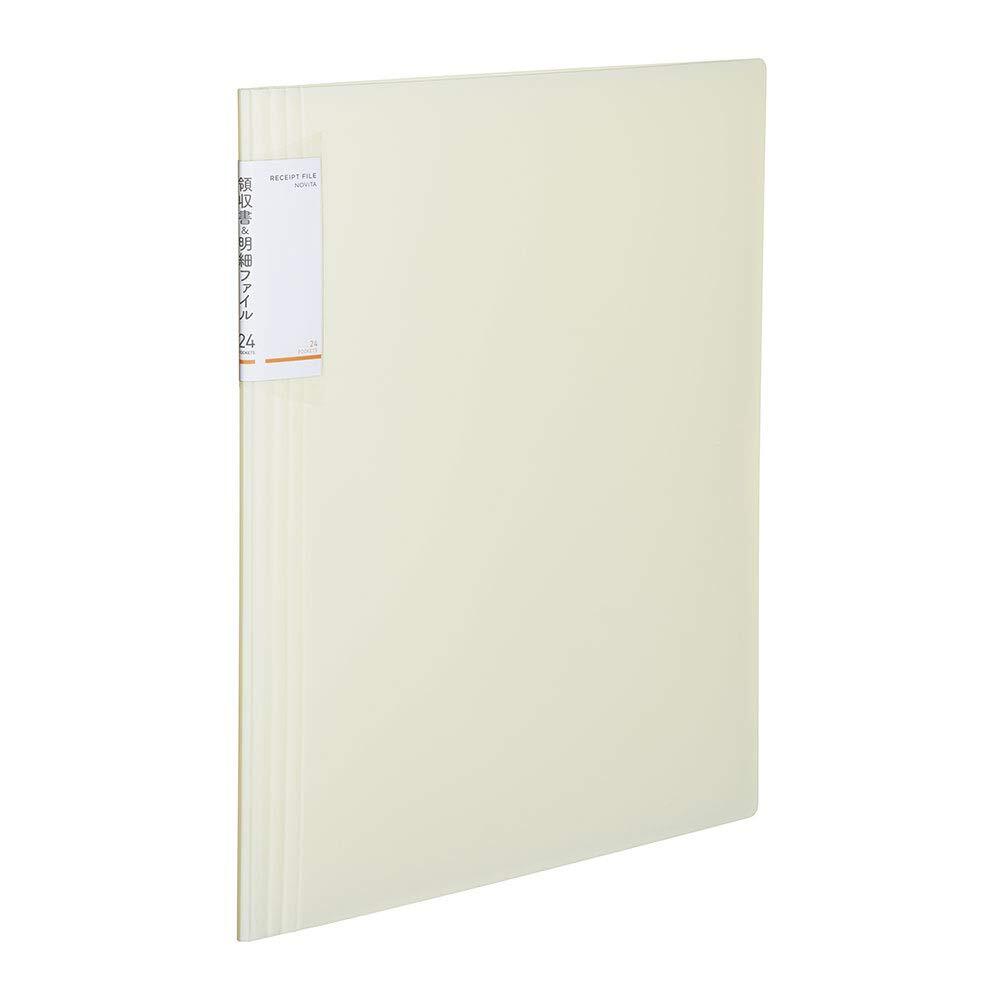 コクヨ ファイル 領収書・明細 ノビータ 固定式 A4 24ポケット 白 ラ-NVR510W拍卖