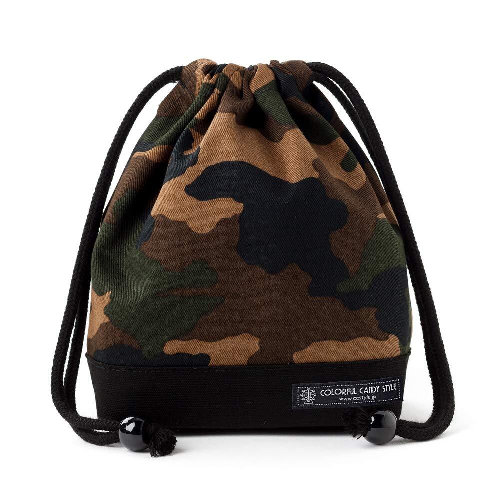 COLORFUL CANDY STYLE コップ袋 男の子 巾着 小 子供用 小学生 入園 入学 迷彩・モスグリーン N3512400拍卖