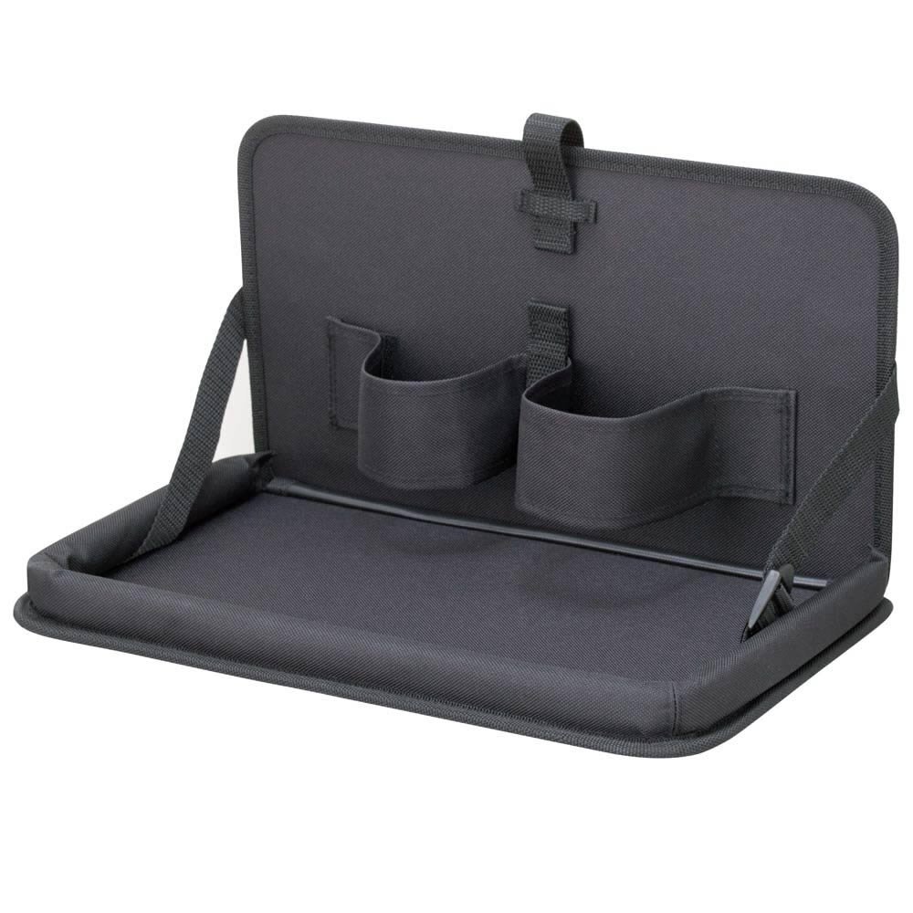 ナポレックス(Napolex) 純正感覚 車用テーブル 後部座席 トレイ 簡単取付 ワイドサイズ フチ付 ベルト トレイ角度調整可 カー用品 J拍卖