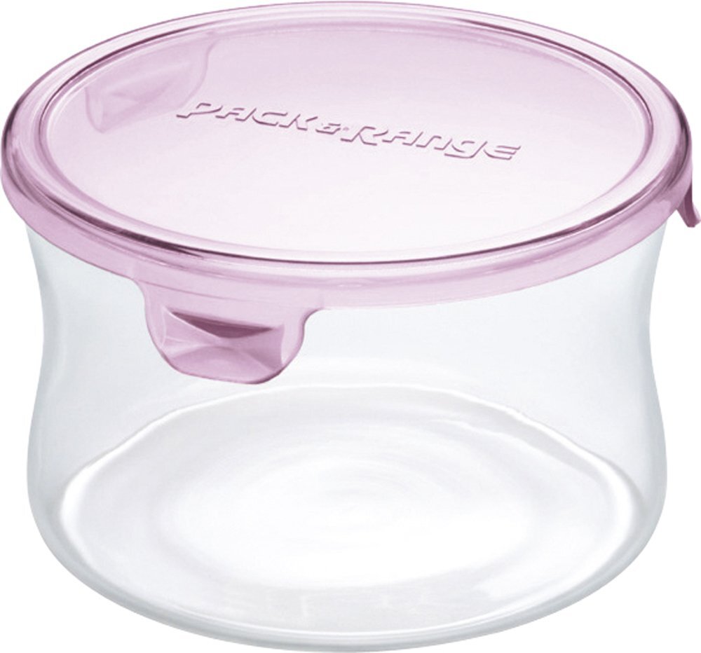 iwaki(イワキ) 耐熱ガラス 保存容器 ピンク 丸型 S 490ml パック&レンジ KT7401H-P拍卖