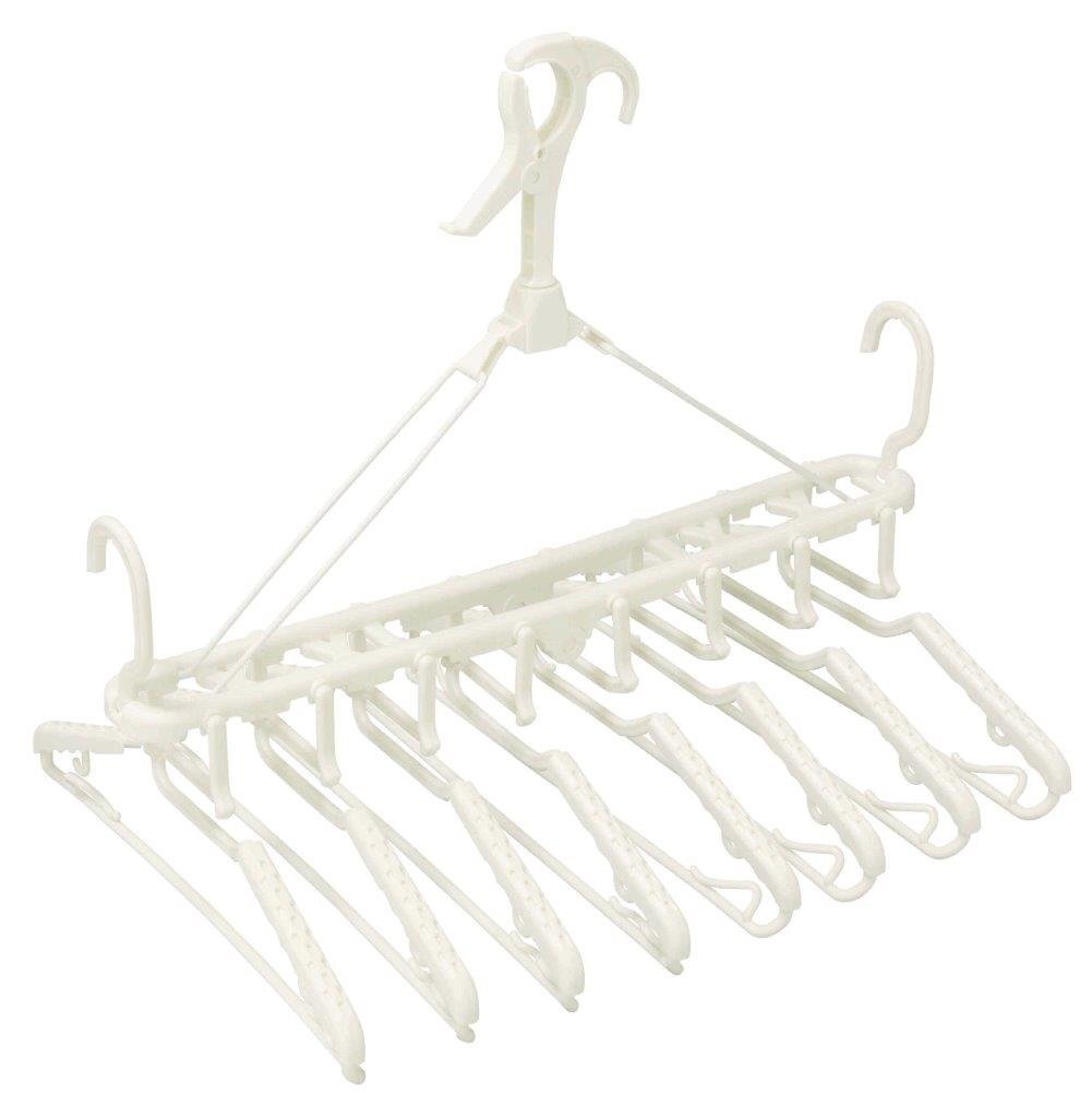 オーエ 洗濯 物干し ハンガー ホワイト 約縦38.5×横53×奥行47cm HOS 8連 ベランダ用 手すりの高さで 干せる拍卖