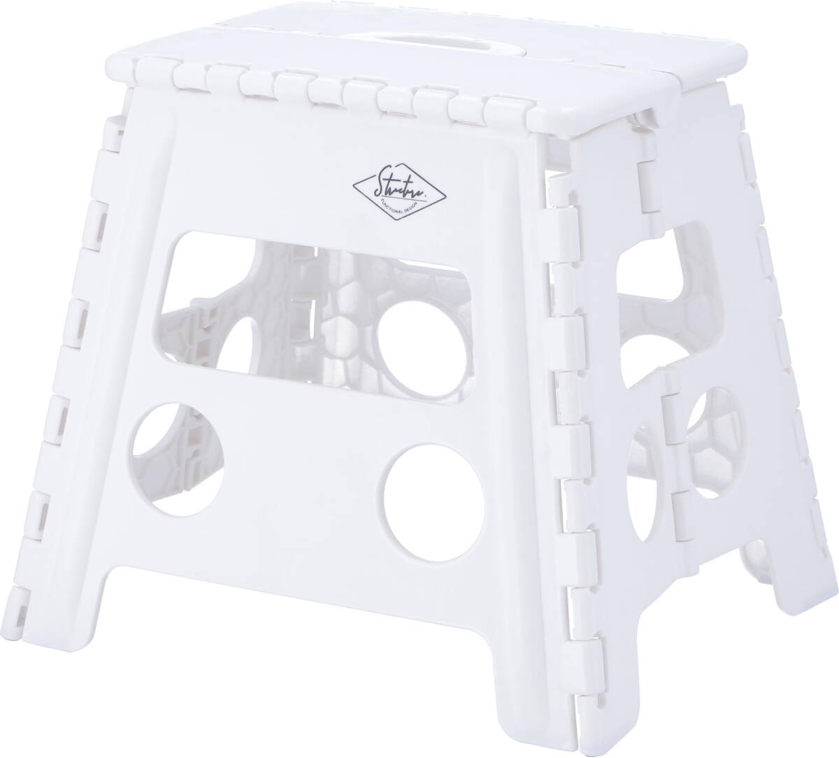 不二貿易 折りたたみ椅子 踏み台 ステップ 幅37×奥行30×高さ32cm ホワイト アウトドア コンパクト スツール 耐荷重150kg 775拍卖