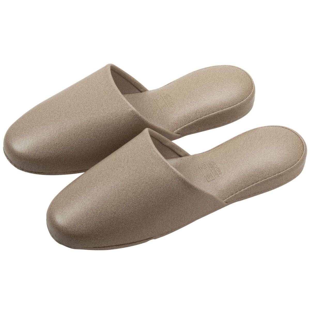 ニッポン スリッパ ビニールレザー かぶりプラット 26cm ベージュ 抗菌 348556拍卖