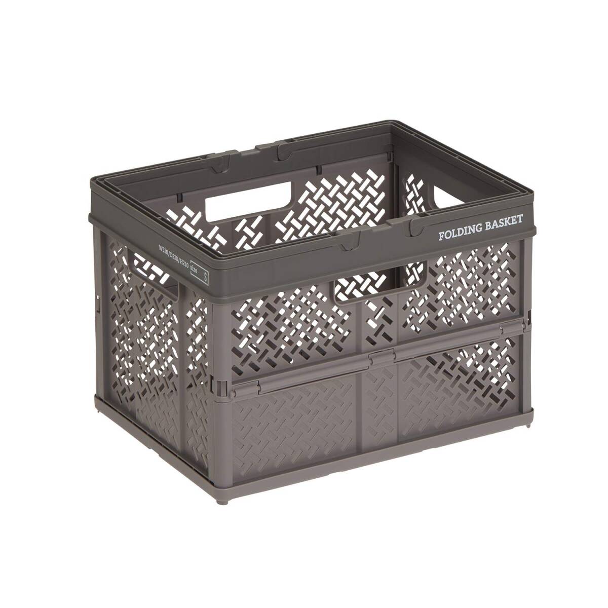 天馬(Tenma) 折りたためるバスケット PRX 折りたたみバスケットハンドル付 グレー S拍卖