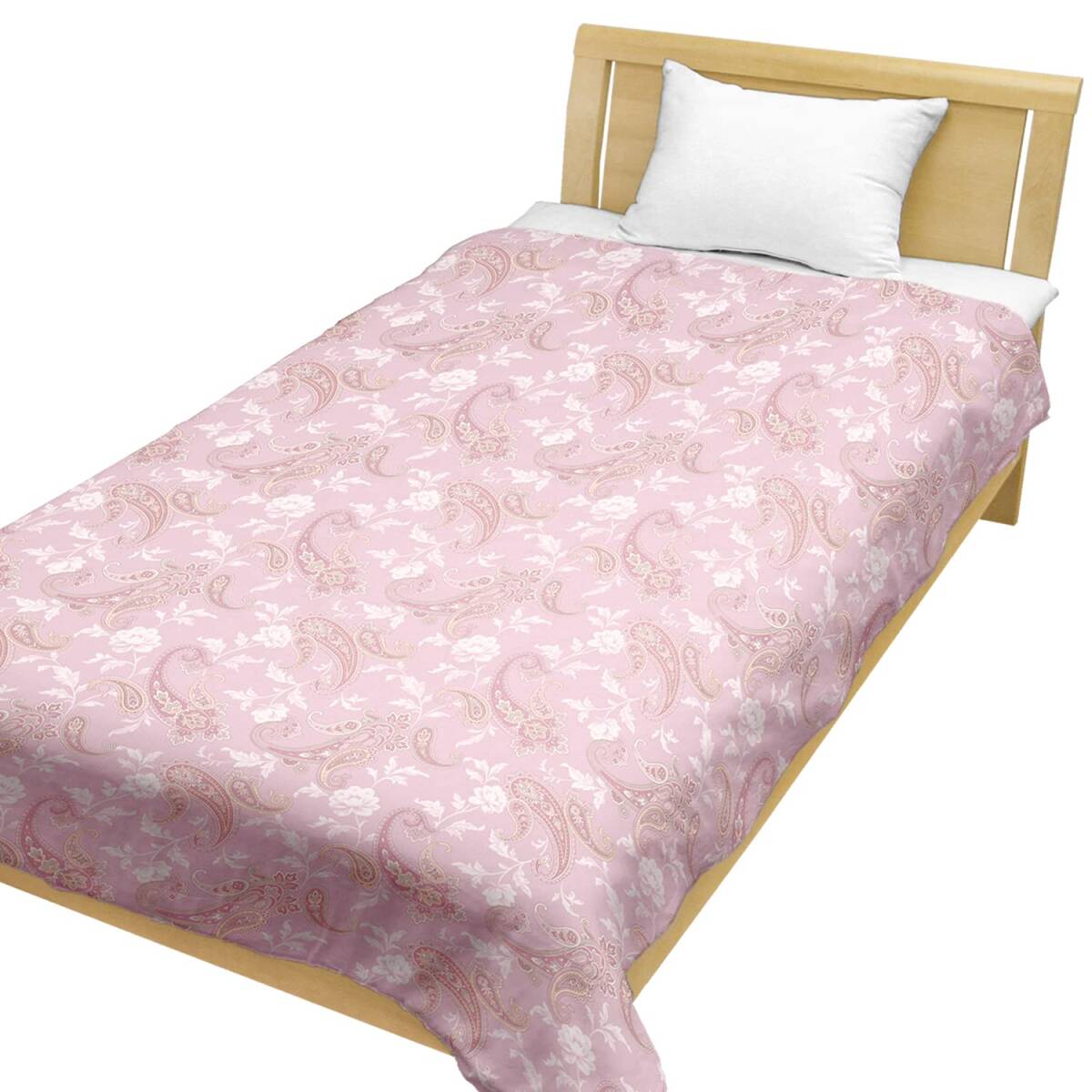 メリーナイト(Merry Night) 肌布団カバー ガーゼ 「ペイズリーII」 ピンク シングル 約140×190cm 綿100% ふんわりや拍卖