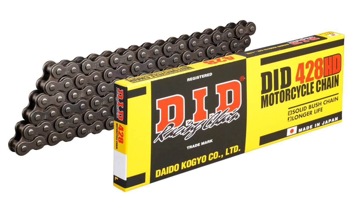 D.I.D(大同工業)バイク用チェーン クリップジョイント付属 428H(D)-108RB STEEL(スチール) 強化チェーン 二輪 オートバ拍卖