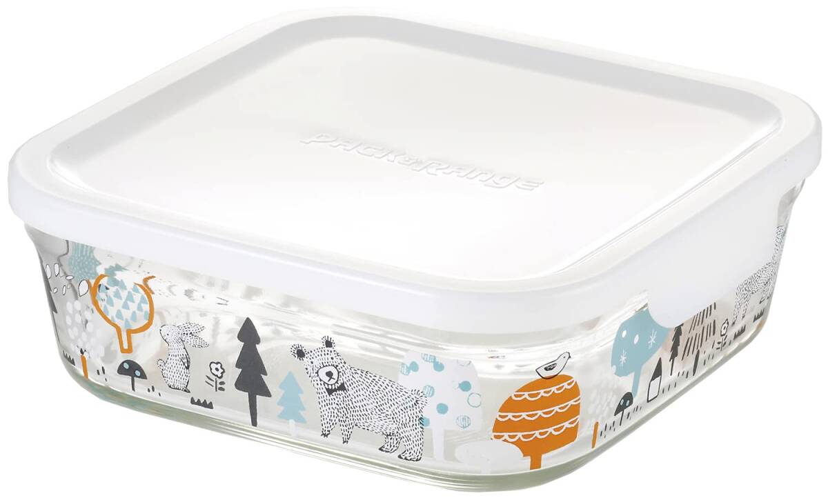 iwaki(イワキ) 耐熱ガラス 密閉容器 シンジカトウ 森の中で 角型 800ml B3247-SNE拍卖